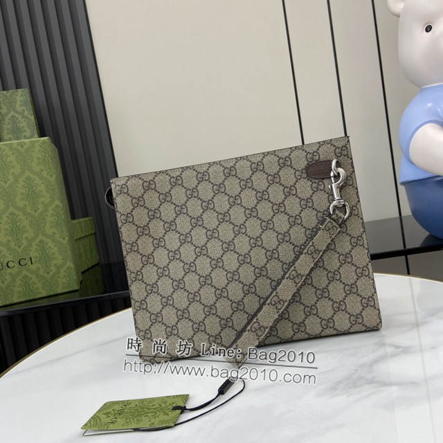 Gucci專櫃古馳最新款飾GG細節手拿包男士手包 jh2294型號：768255